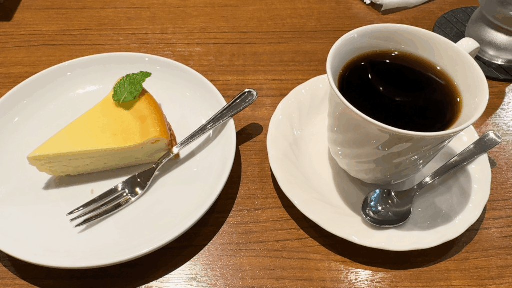 シャンズブレンドとベイクドチーズケーキ