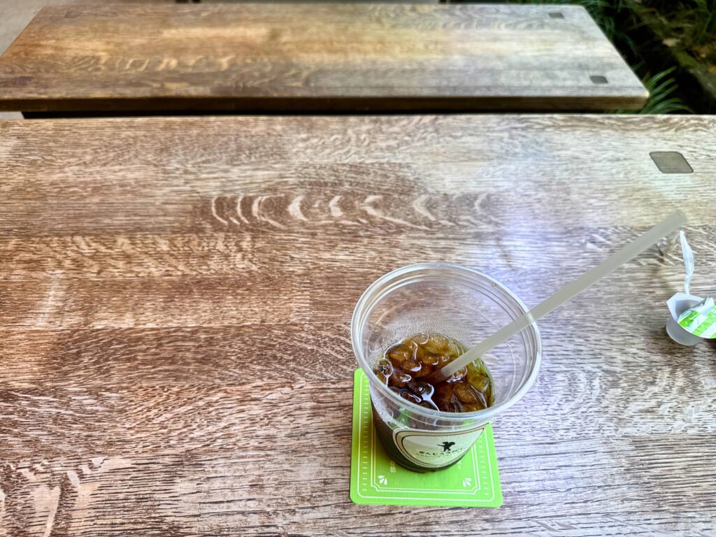 きんじろうカフェでアイスコーヒー