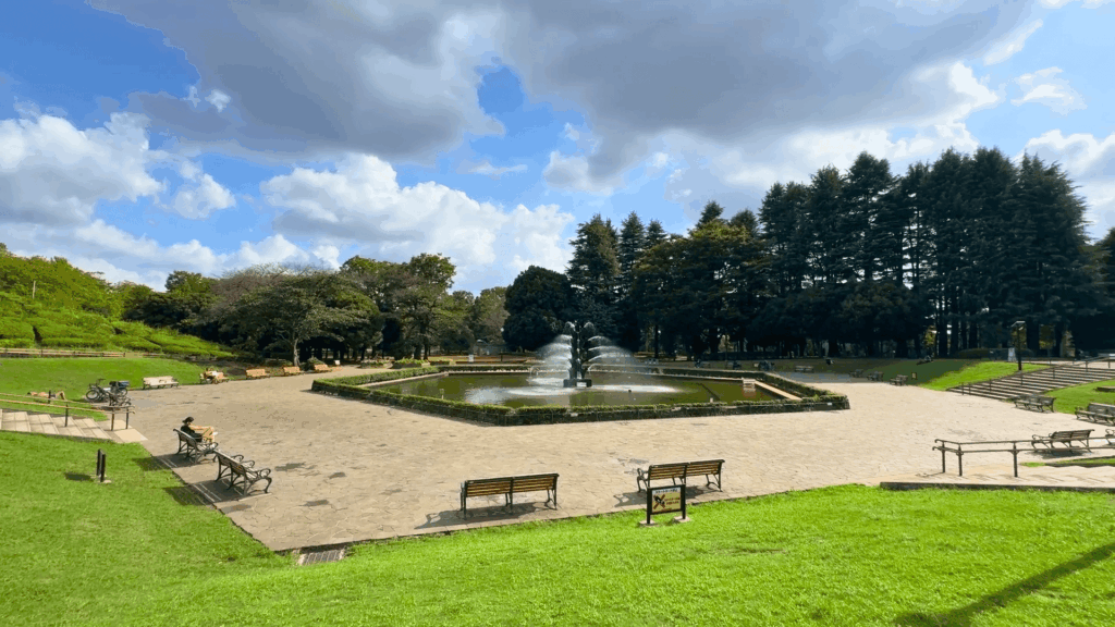 世田谷公園の噴水広場