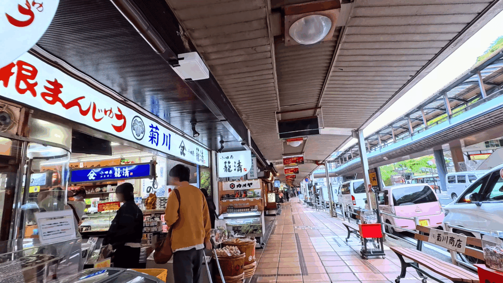 朝の箱根湯本商店街を散策