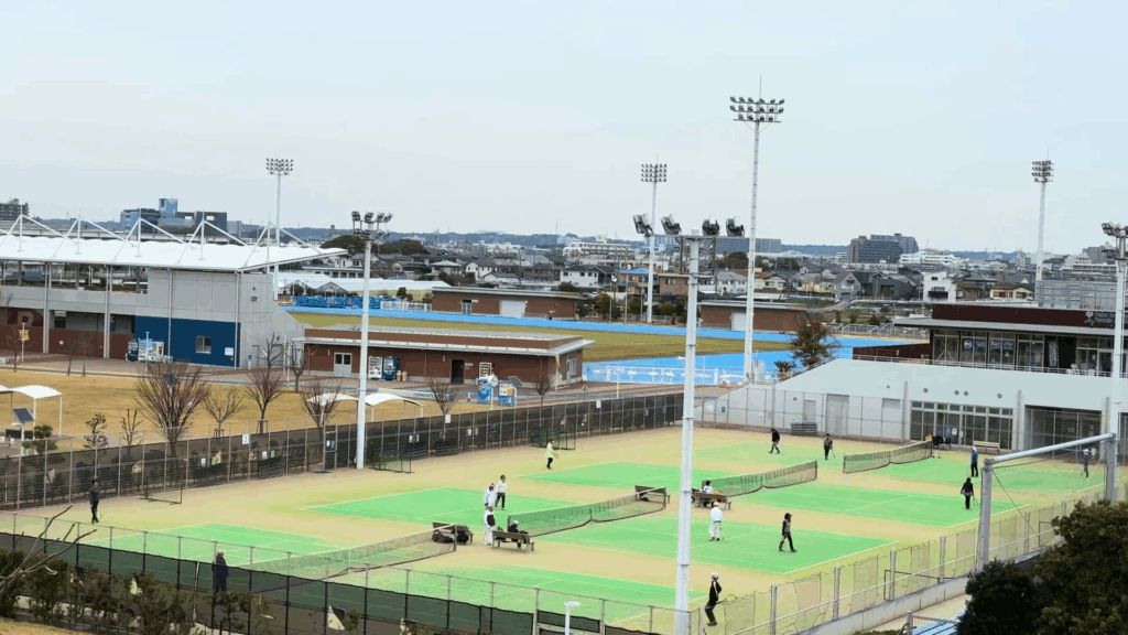 柳島スポーツ公園のテニスコート