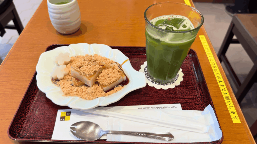 住吉の久寿餅と冷やし抹茶