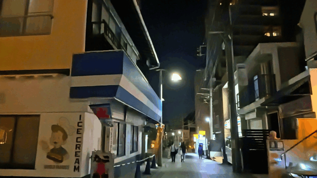夜のすばな通り