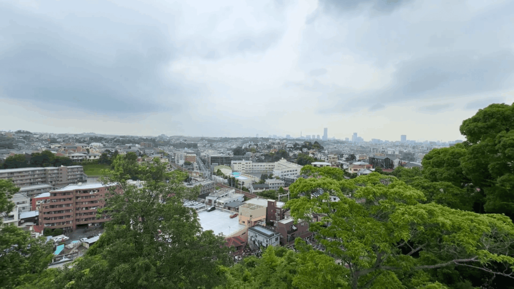 弘明寺公園の展望台からの眺望