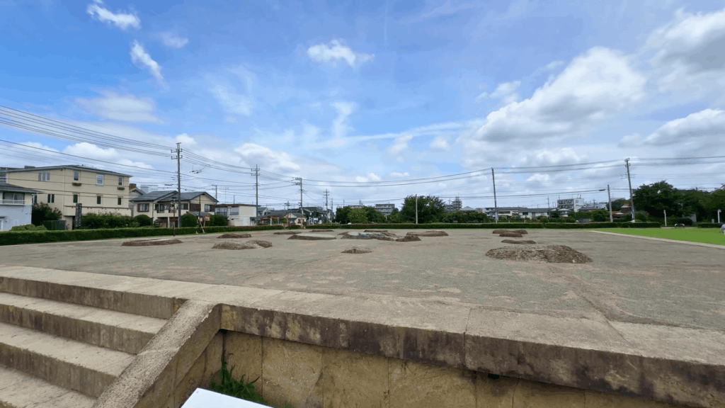 七重の塔の土台の礎石