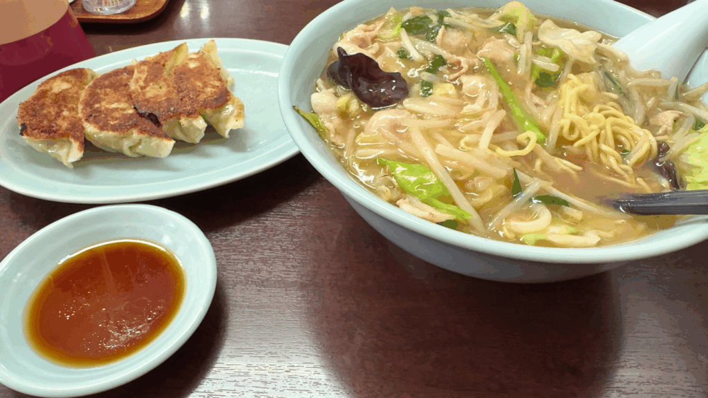 まさき亭のサンマーメンと餃子