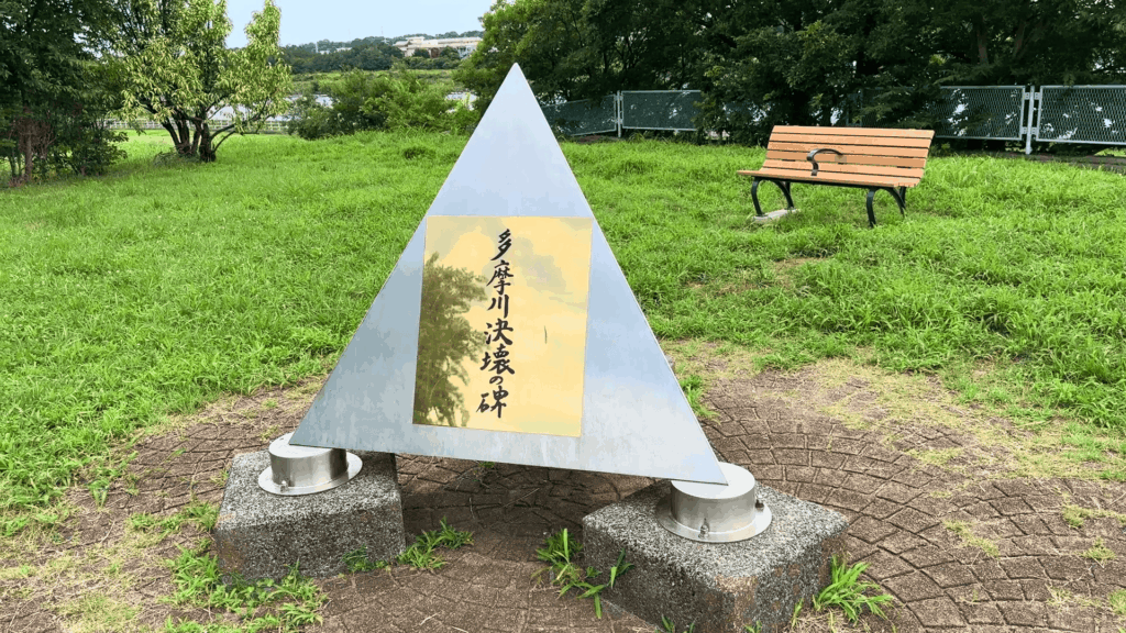 多摩川決壊の碑の表