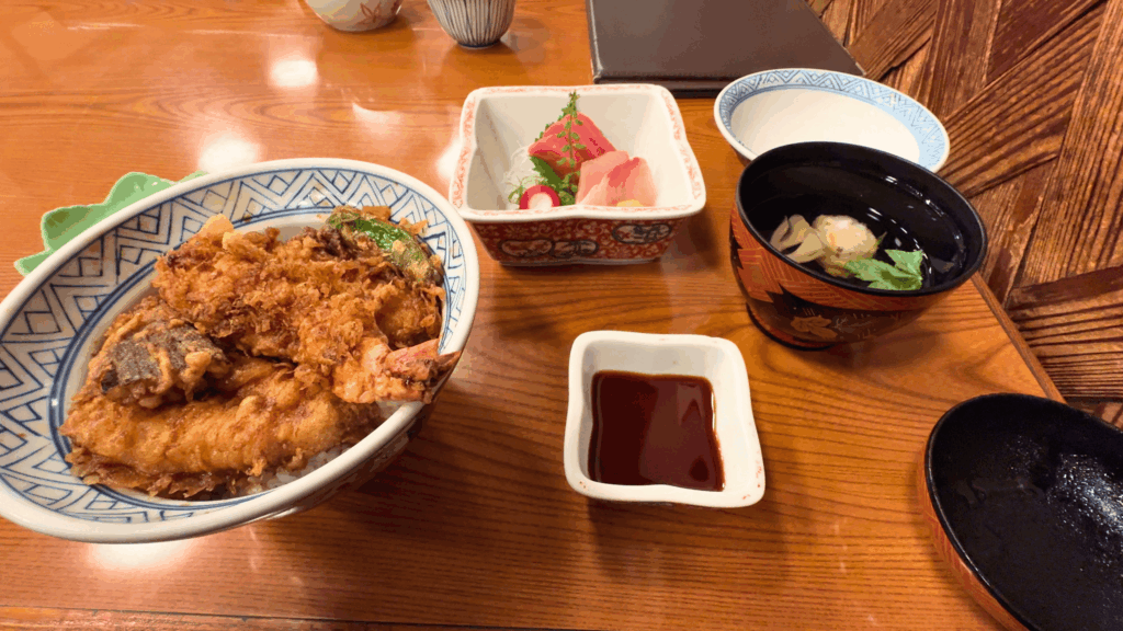 天丼とおさしみのAセット